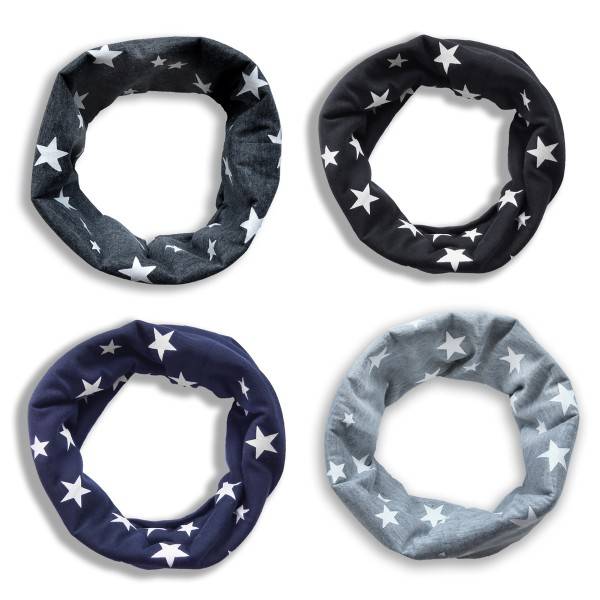 Sonia Originelli Loop Schal "Mini Sterne" Allover Print Sommer Mundschutz Atemschutz Zeitbegrenzte Promotion
