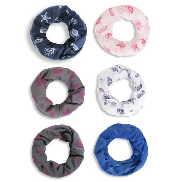 Sonia Originelli Loop Schal "Muschel" Maritim Reliefdruck Sommer Bis zu 50% Rabatt