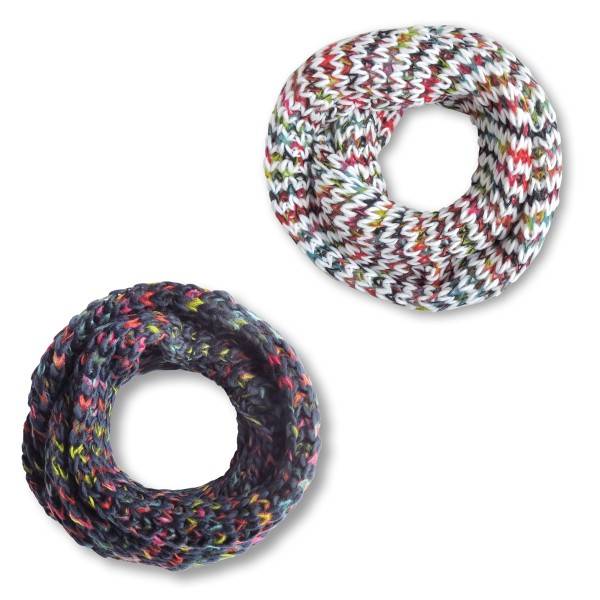 Sonia Originelli Loop Schal Regenbogen Strick kuschelig weich Sonderangebot der Fabrik