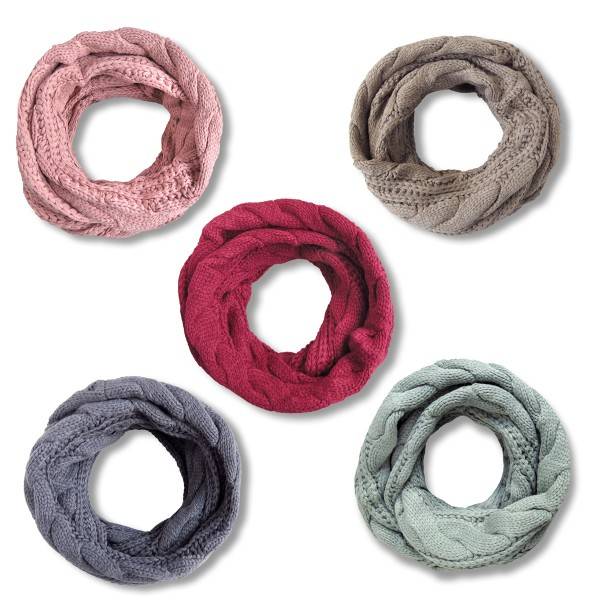 Sonia Originelli Loop Schal Strick Polyacryl Zopfmuster Winter Vierteljährliche Förderung