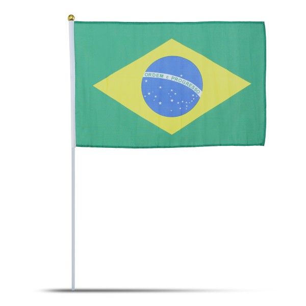 Sonia Originelli 10er Set Fahne Flagge Winkfahne "Brasilien" Brazil Brasil Handfahne EM WM Begrenzt auf 3 Tage