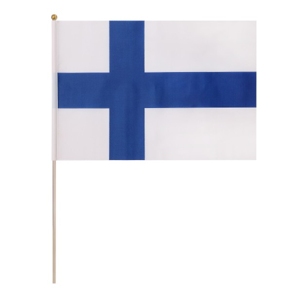 Sonia Originelli 10er Set Fahne Flagge Winkfahne "Finnland" Finland Handfahne EM WM Auslauf