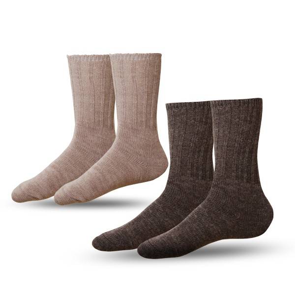 Sonia Originelli 2 Paar Alpakasocken "Dünn" Umschlag Alpakawolle Unisex Winter Black Friday
