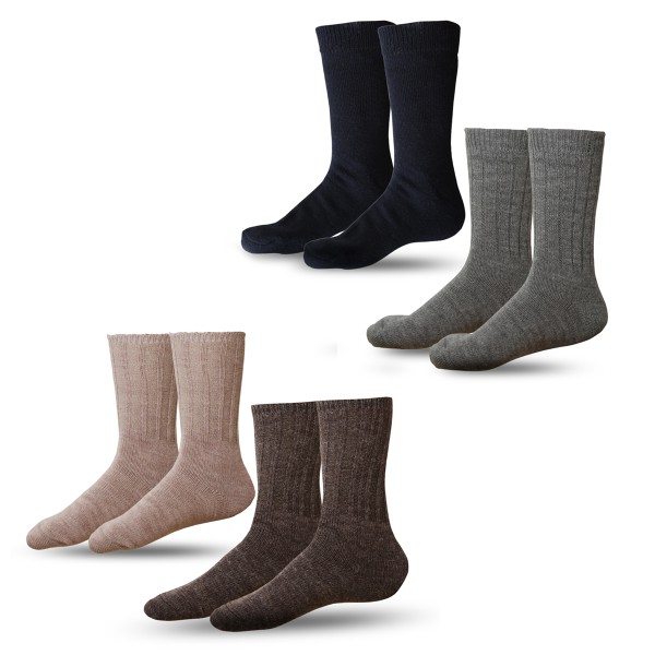 Sonia Originelli 2 Paar Alpakasocken "Dünn" Umschlag Alpakawolle Unisex Winter Black Friday