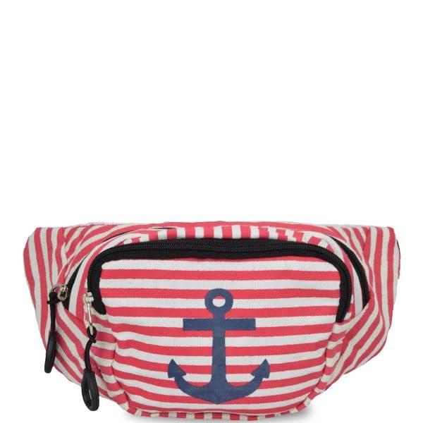 Sonia Originelli Bauchtasche "Anker" maritim gestreift Gürteltasche Freizeit Jubiläumsangebot