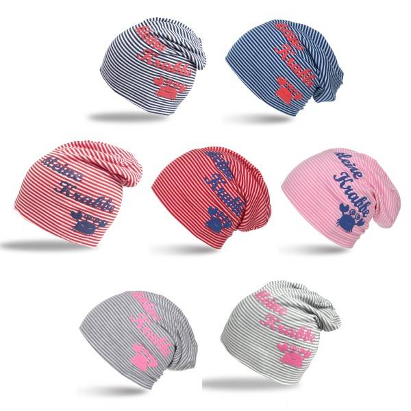 Sonia Originelli Beanie Mütze Kind "Kleine Krabbe" Maritim Streifen Sonderangebot der Fabrik
