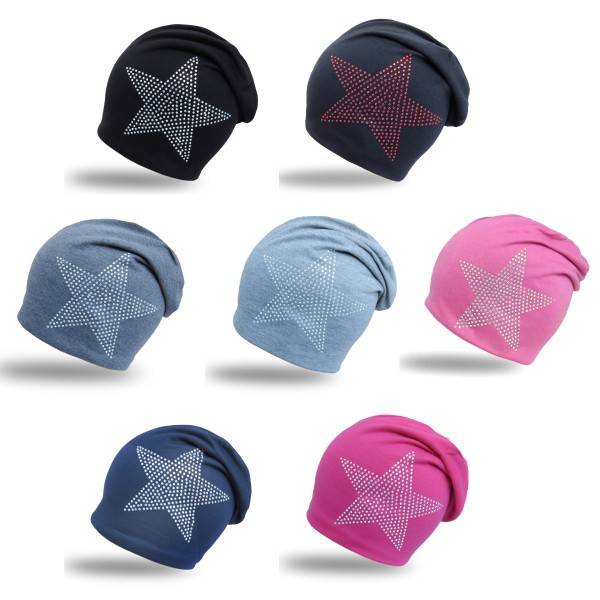 Sonia Originelli Beanie Mütze Kind "Prisma Stern" Strasssteine Kindermütze Riesige Rabatte