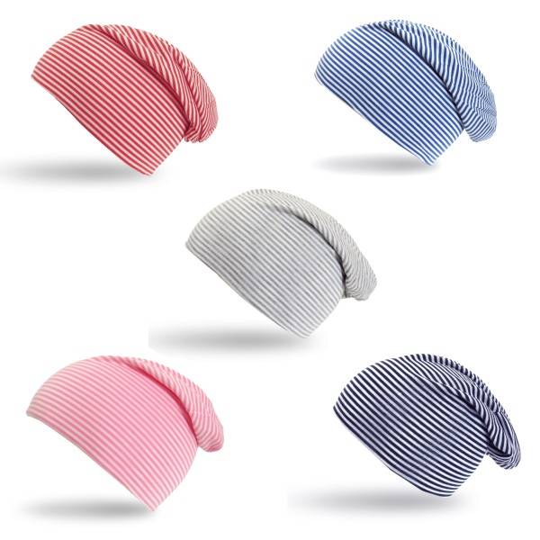 Sonia Originelli Beanie Mütze Kind "Streifen UNI" Maritim Jersey Clearance-Verkauf