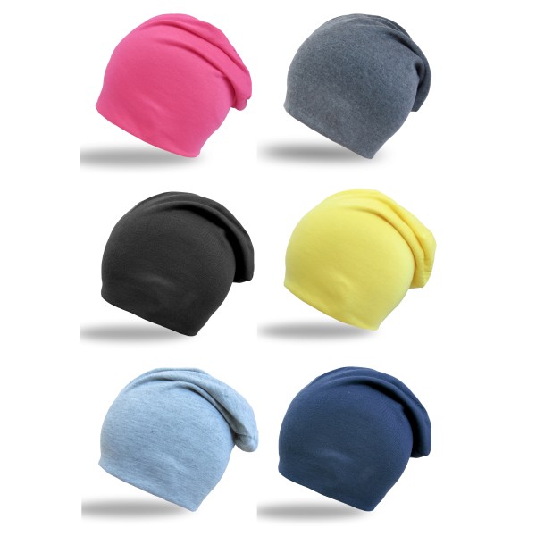 Sonia Originelli Beanie Mütze unifarben Jersey einfarbig leicht und angenehm zu tragen Blitzverkäufe