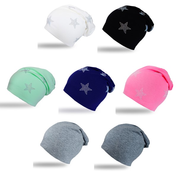 Sonia Originelli Beaniemütze "Mini Stars" Strasssteine elastisch angenehm weich Fabrik Onlineshop