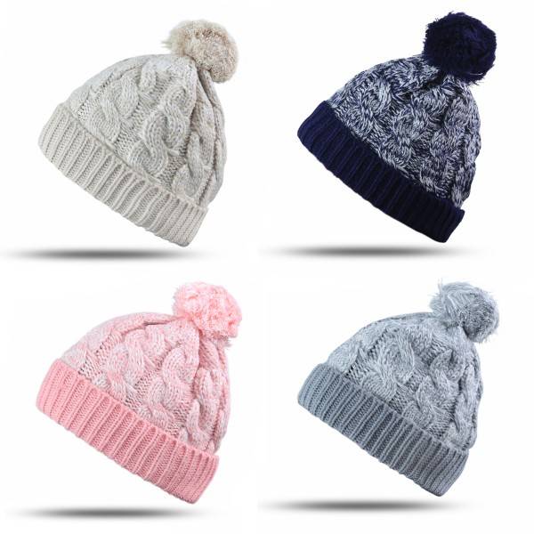 Sonia Originelli Bommelmütze Strickmütze Meliert Winter Uni Flash Sale
