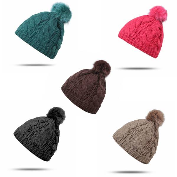 Sonia Originelli Bommelmütze Wolle Fuchsbommel Echtfell Strickmütze Winter Online Shopping