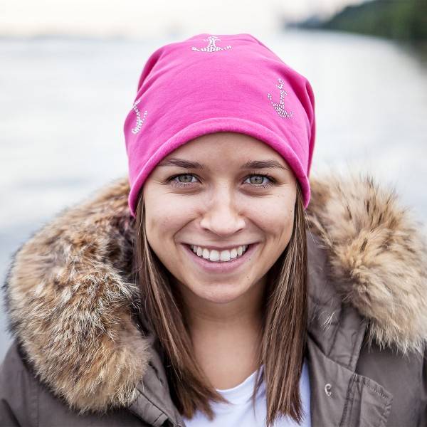 Sonia Originelli Fleece Beanie "Mini Anker Fleece" Strass Mütze Winter Premium Neuheiten
