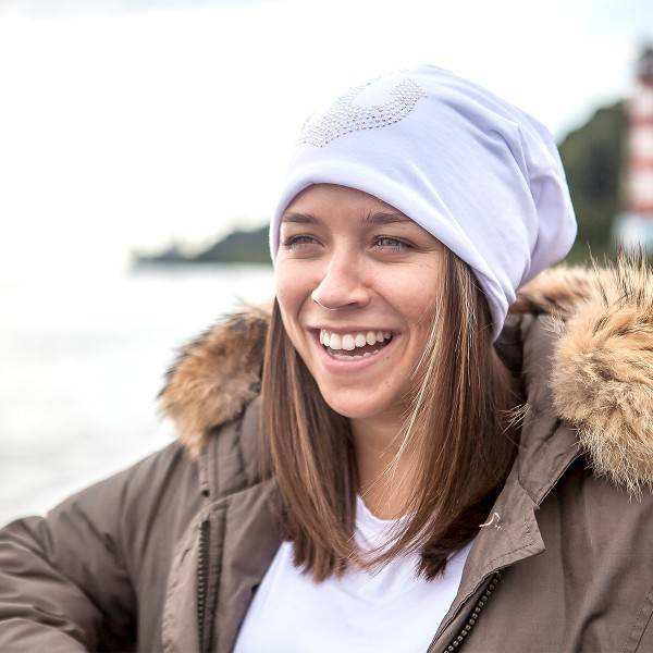 Sonia Originelli Fleece Beanie "Stern Strass" Steinchen Glitzer Übergangsmütze Räumungsverkauf