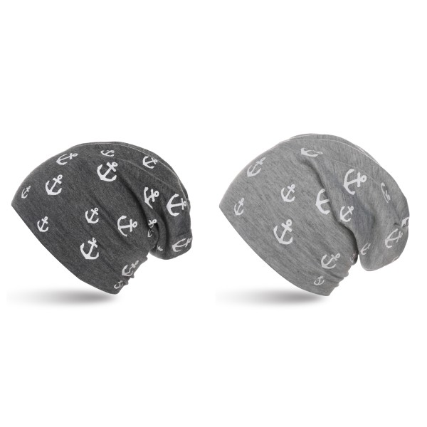 Sonia Originelli Kinder Beanie "Mini Anker" Maritim Mütze Overall Print Begrenzte Freigabe