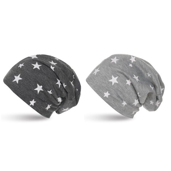 Sonia Originelli Kinder Beanie "Mini Sterne" Mütze Stars Overall Print Letzte 3 Tage