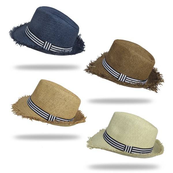 Sonia Originelli Strohhut Sommerhut Strand Fransen Damen Herren Unisex Streifen Riesige Rabatte