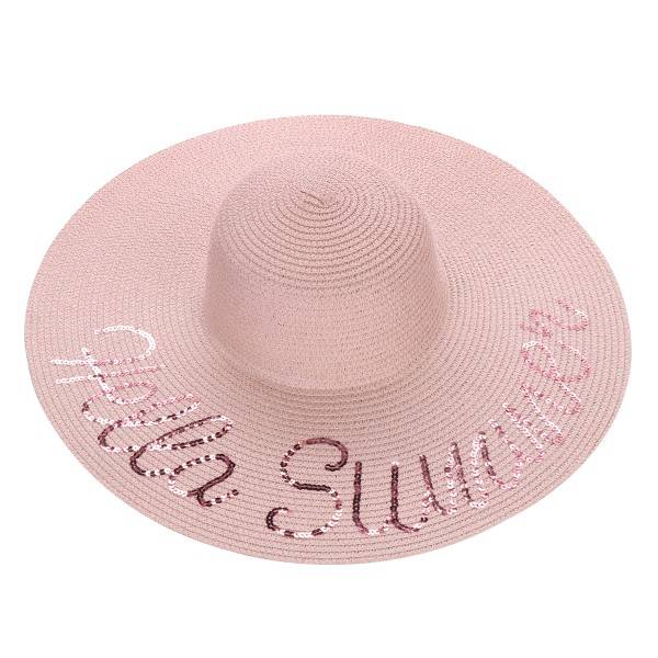 Sonia Originelli XXL Strohhut "Hello Summer Pailletten" Damen Sommerhut Strand 50% Rabatt für begrenzte Zeit