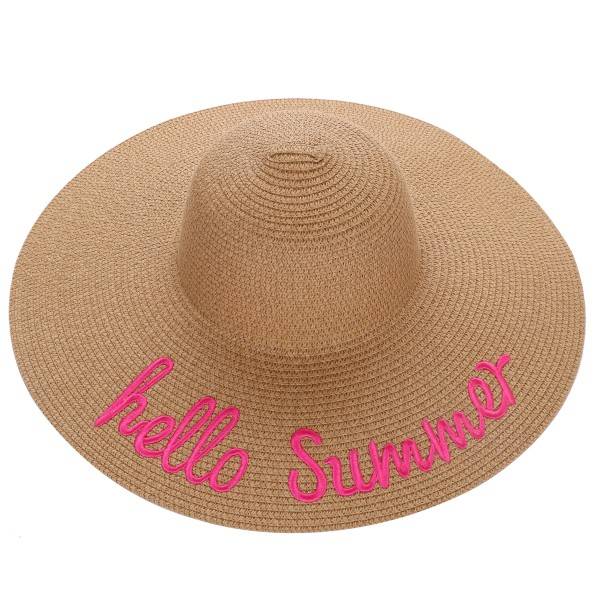 Sonia Originelli XXL Strohhut "Hello Summer" Damen Sommerhut Kopfbedeckung Strand Rabatte dieses Monats