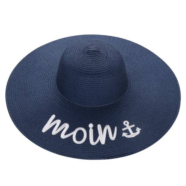 Sonia Originelli XXL Strohhut "Moin" Anker Maritim Damen Sommerhut Strand Online