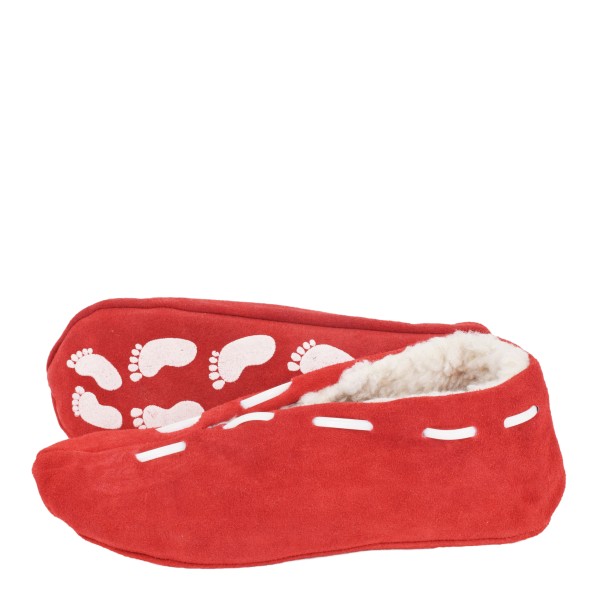 Sonia Originelli Kinder Wildlederhausschuh ABS Stopper Leder Kuschelfell Günstiger Verkauf