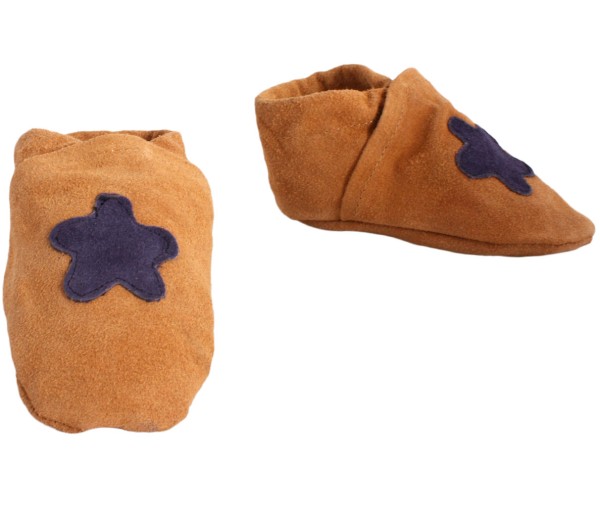 Sonia Originelli Kleinkinder Baby Wildlederhausschuh "Blume" Echt Leder Meist gekauft
