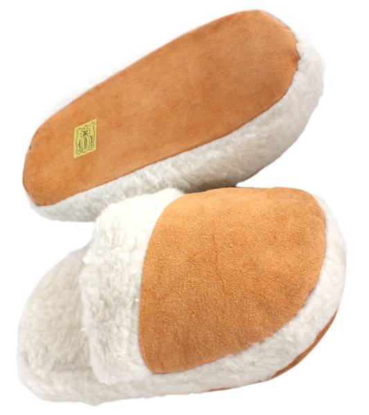 Sonia Originelli Pantoffel Wildleder Webpelz Futter Einlage Beige Limitierter Zeitrabatt