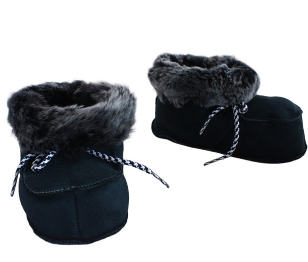 Sonia Originelli SET Baby Kleinkinder Hausschuhe Fäustel "Wölckchen" Lammfell Leder Sonderangebot