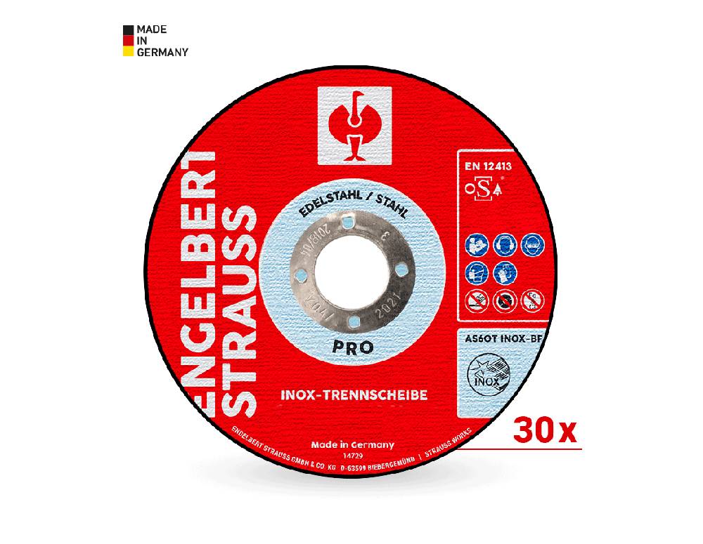 Strauss e.s. Inox-Trennscheibe pro Set, 30 Stück Kauf eins, bekomm eins gratis