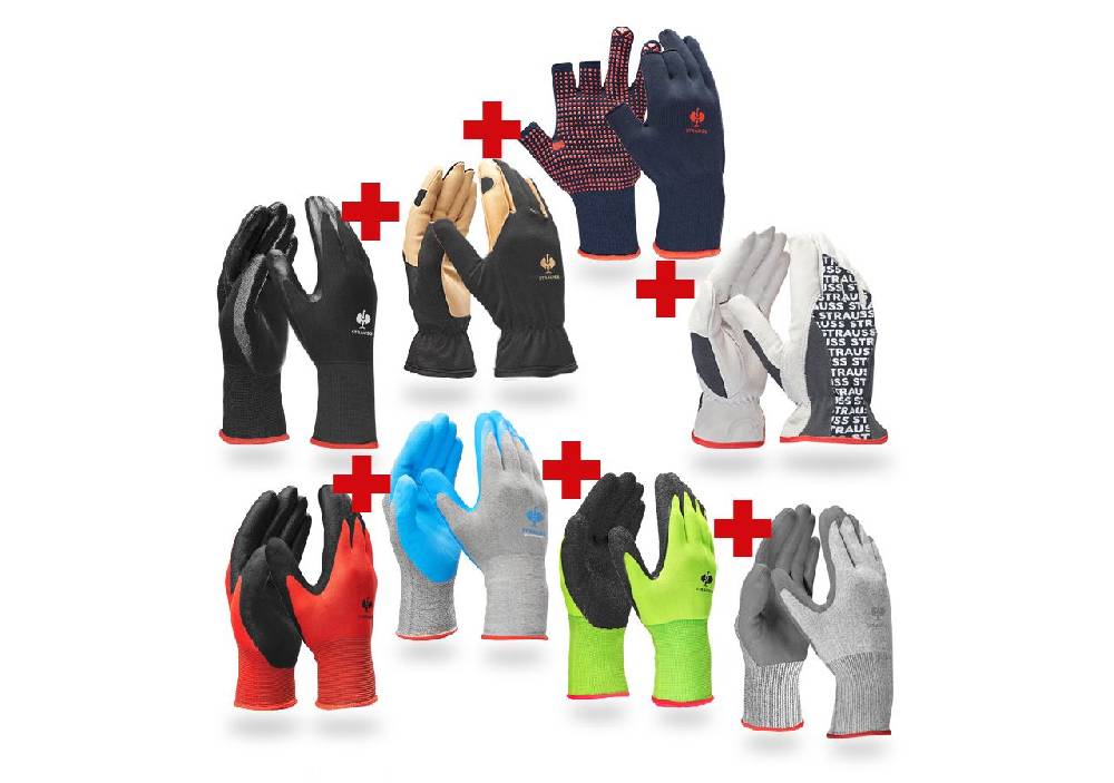 Strauss Handschuh-Profi Set Installation Lagerräumung
