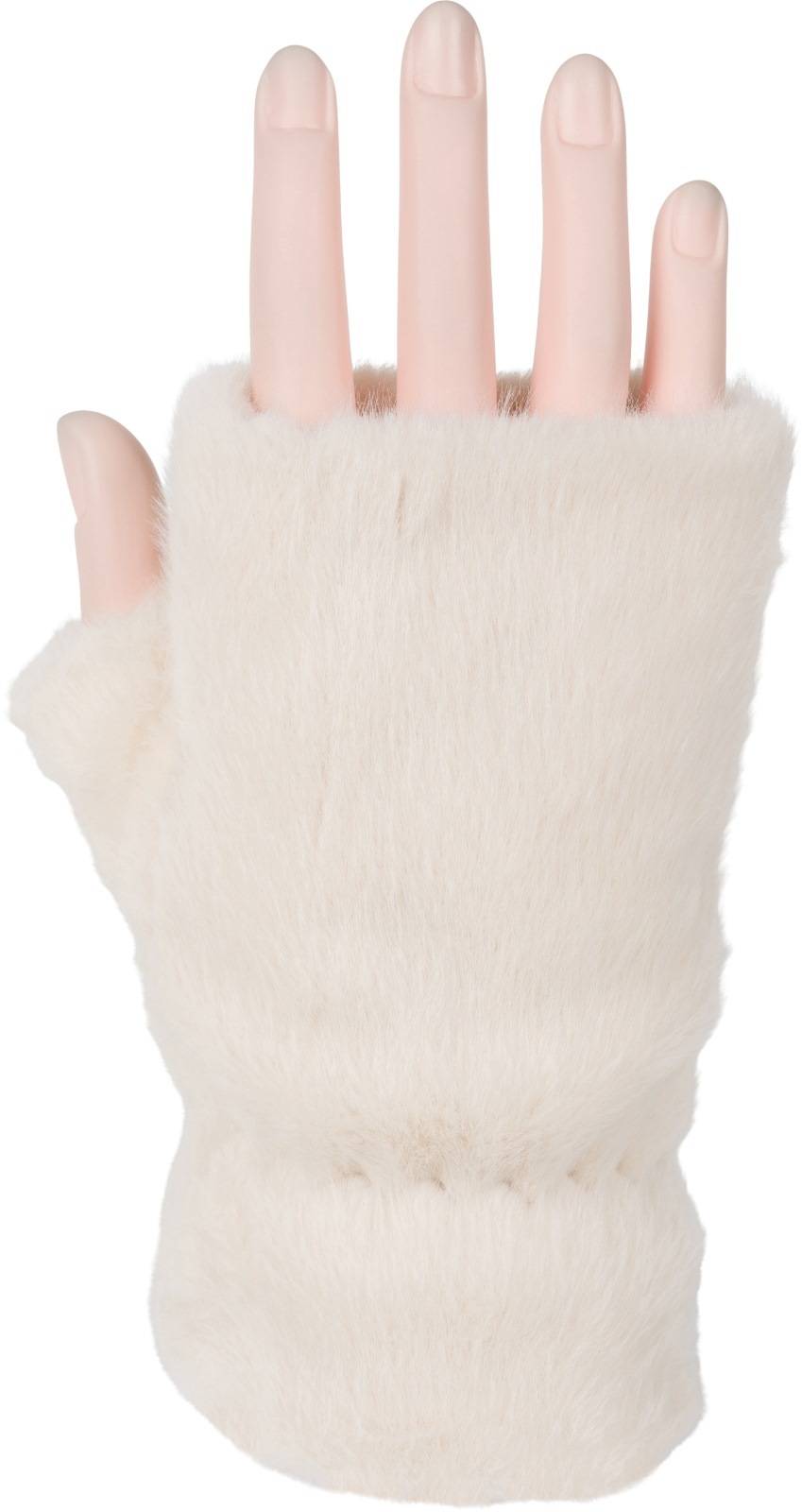 Stylebreaker Fingerlose Handschuhe Kunstfell Einfarbig Kauf eins, bekomm eins gratis
