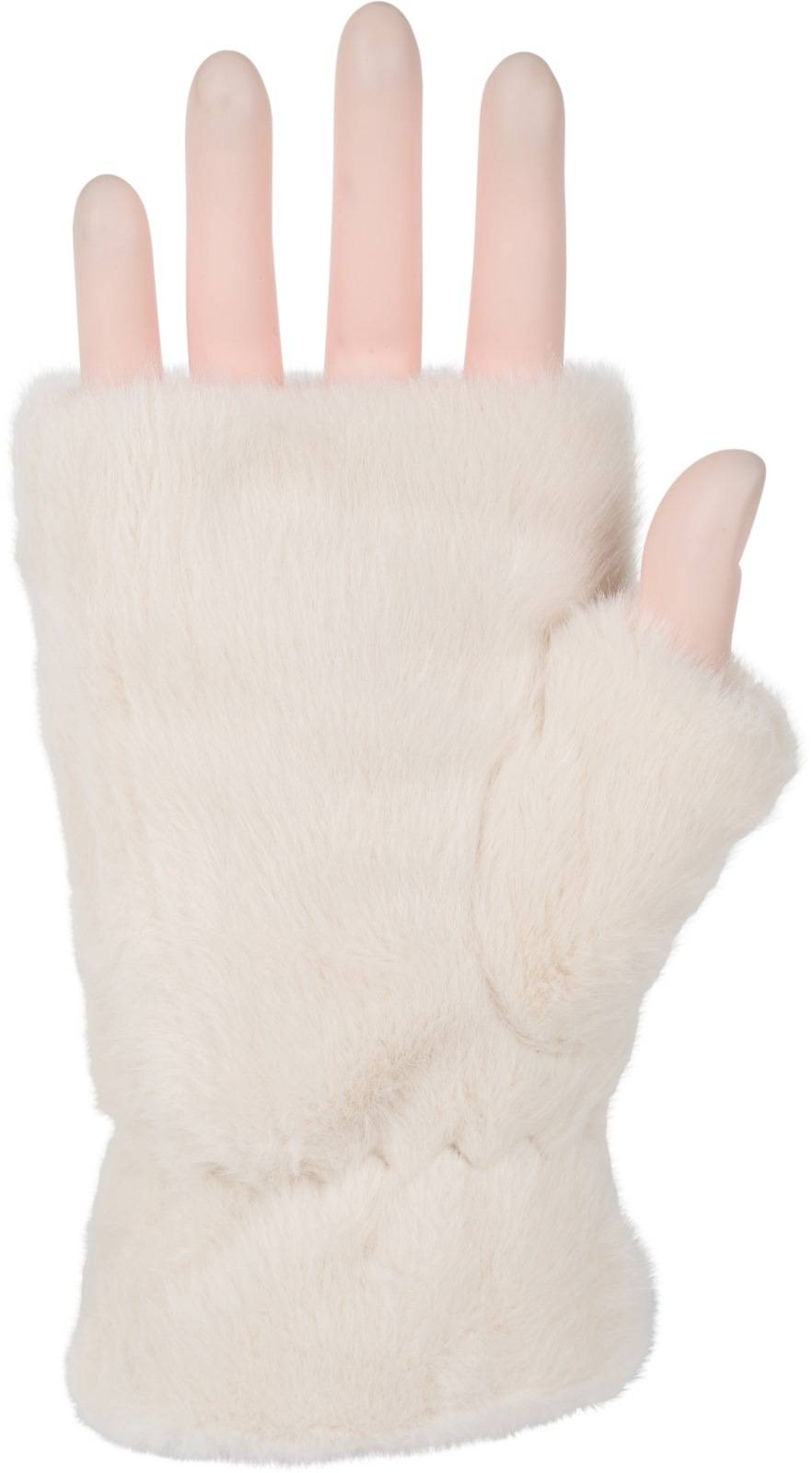 Stylebreaker Fingerlose Handschuhe Kunstfell Einfarbig Kauf eins, bekomm eins gratis