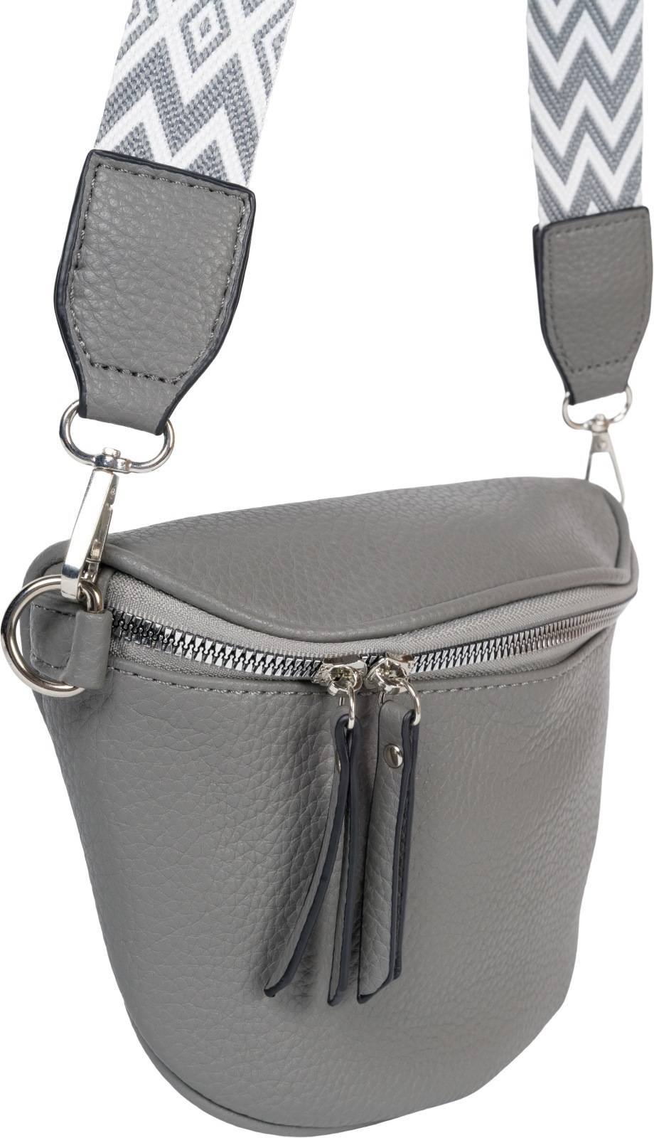Stylebreaker Halbmond Crossbody Bag Zick-Zack Raute Nur für heute