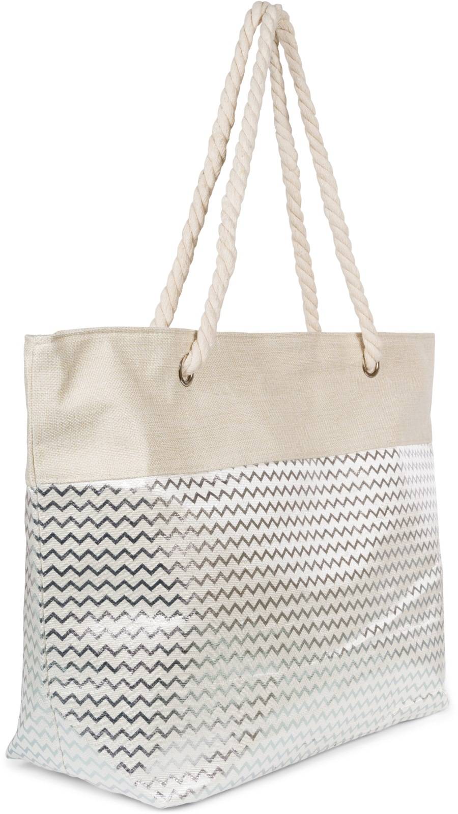 Stylebreaker Strandtasche Metallic Zick-Zack 50% Rabatt mit kostenlosem Versand