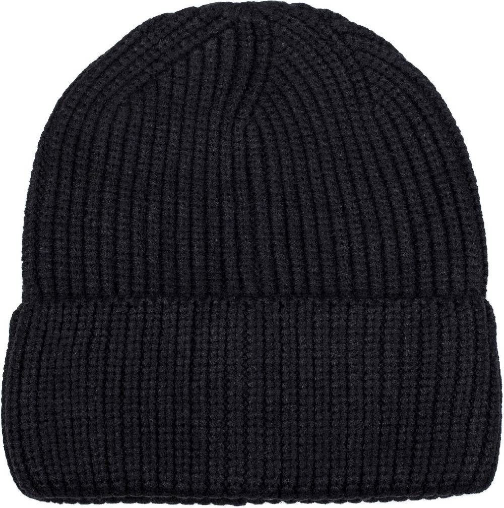 Stylebreaker Feinstrick Beanie Mütze mit Krempe im Angebot