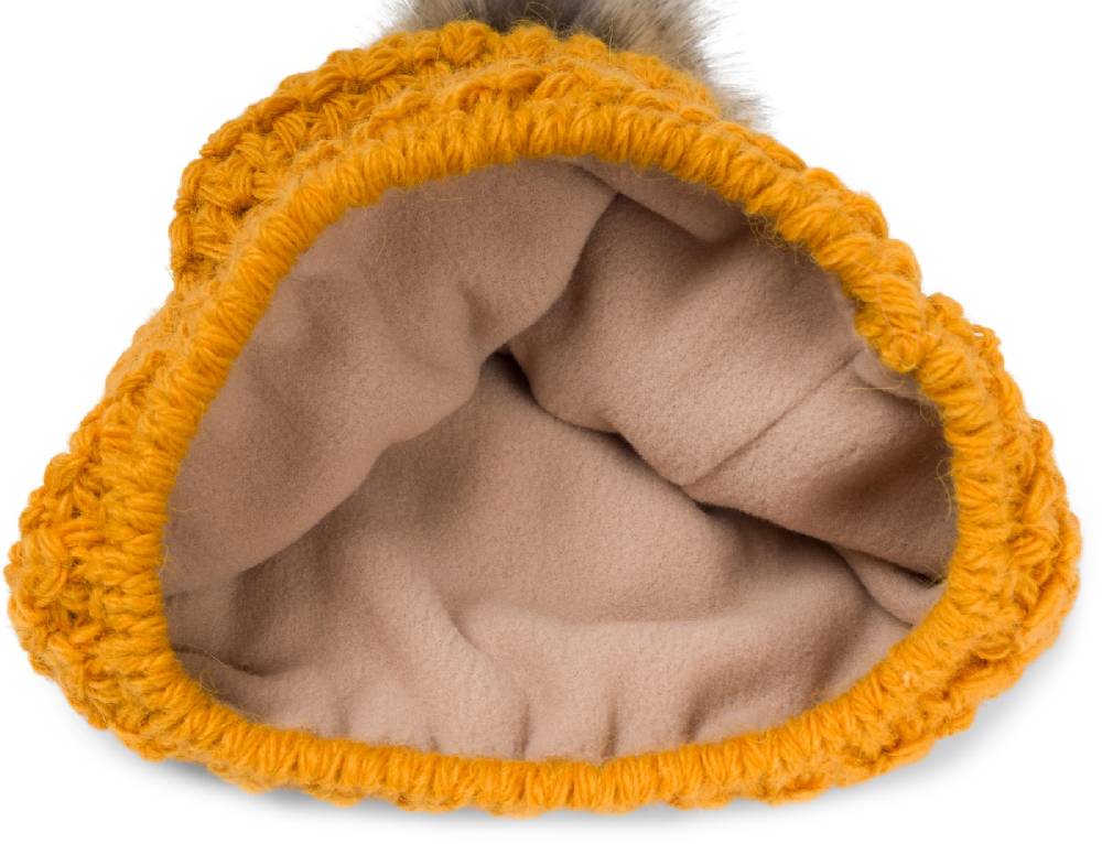 Stylebreaker Kinder Bommelmütze V-Muster Gehäkelt Cyber Monday