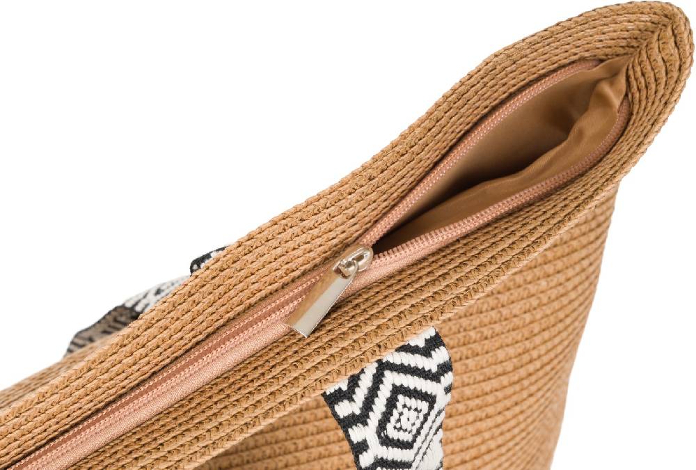 Stylebreaker Papierstroh Strandtasche Azteken Muster zollfrei