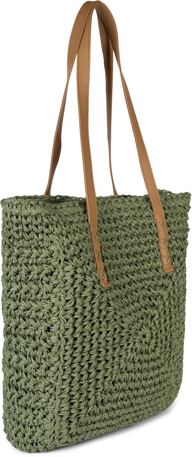 Stylebreaker Papierstroh Schultertasche - Basttasche Limitierter Zeitrabatt
