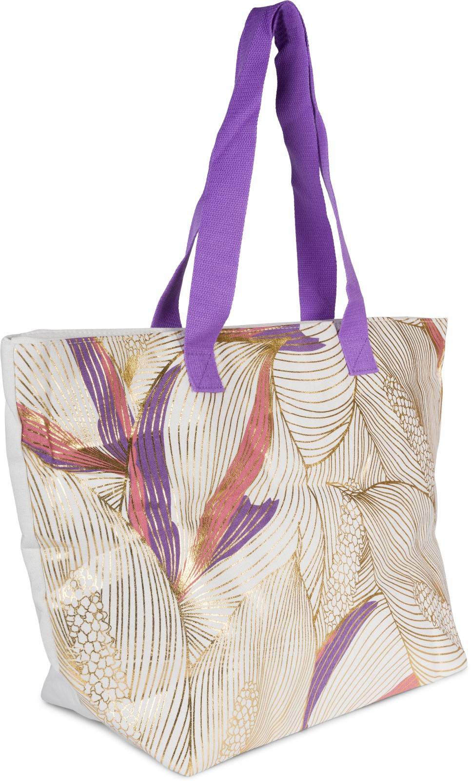 Stylebreaker Strandtasche Tropic Metallic Blätter Preisnachlass