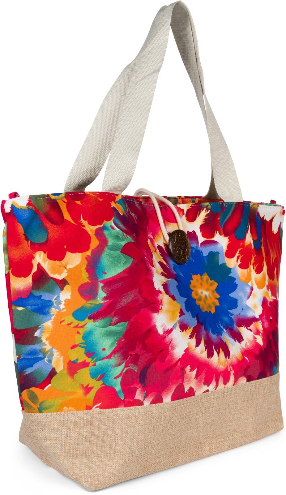 Stylebreaker Strandtasche mit Blumen Muster Saisonschlussverkauf