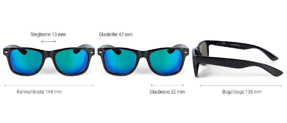 Stylebreaker Nerd Sonnenbrille mit Rechteckigen Gläsern Vatertagsangebot