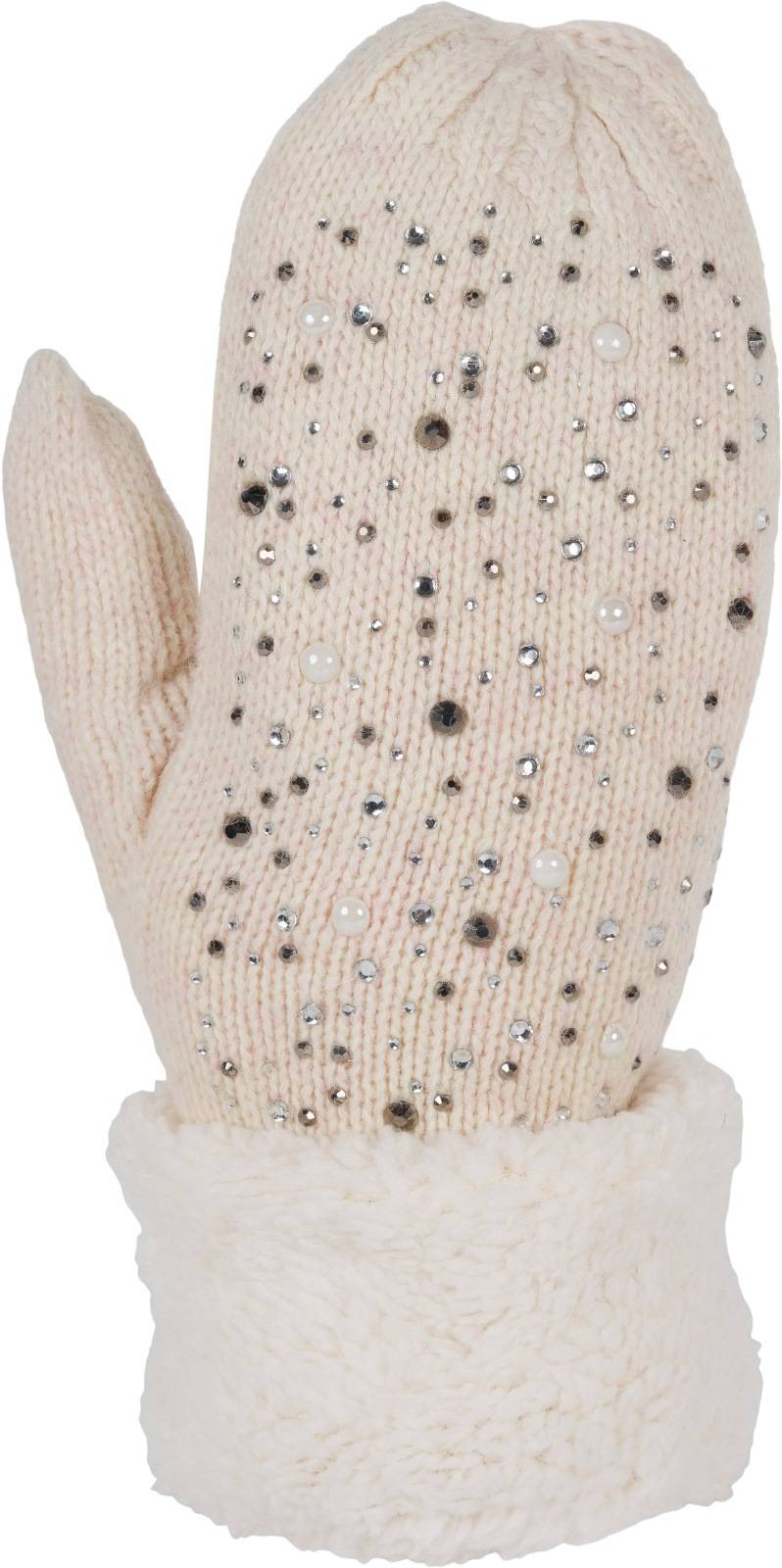 Stylebreaker Strickhandschuhe Fäustlinge mit Strass und Perlen Bestseller