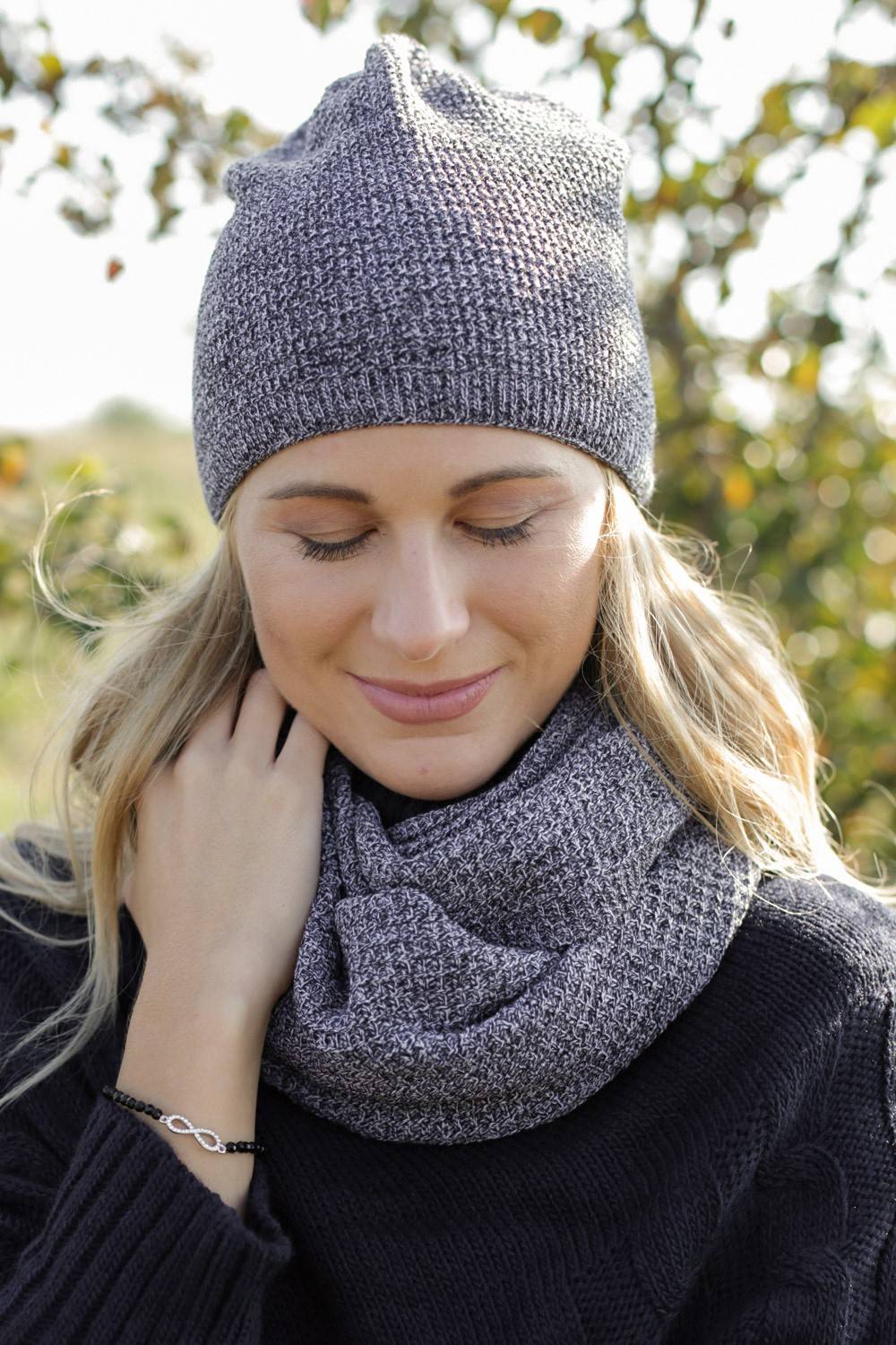 Stylebreaker Strick Loop mit Karo Strickmuster Räumungsverkauf