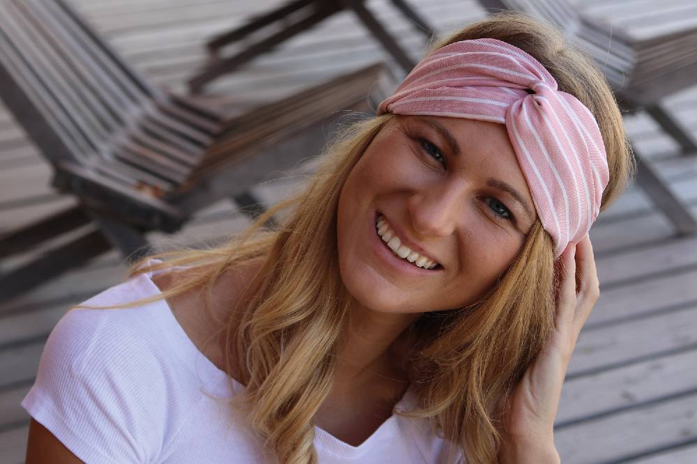 Stylebreaker Haarband mit Streifen Muster und Twist Knoten Kauf eins, bekomm eins gratis