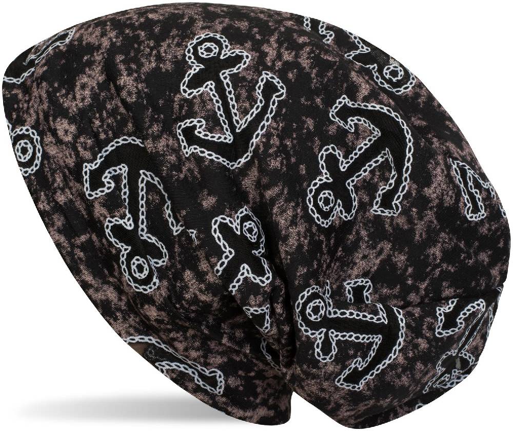 Stylebreaker Loop und Beanie Set im maritimen Anker Seil Print Look 50% Rabatt mit kostenlosem Versand