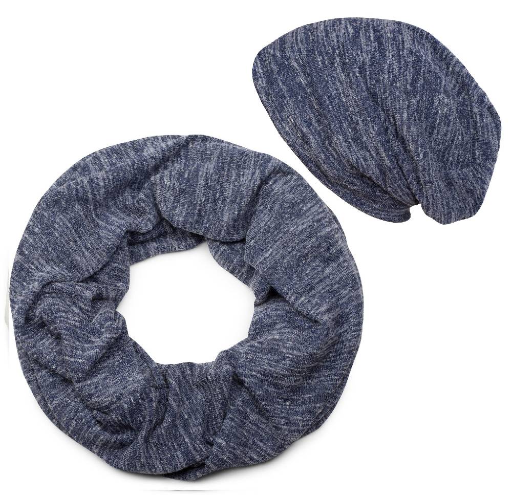 Stylebreaker Feinstrick Loop und Beanie Set Meliert Clearance-Verkauf