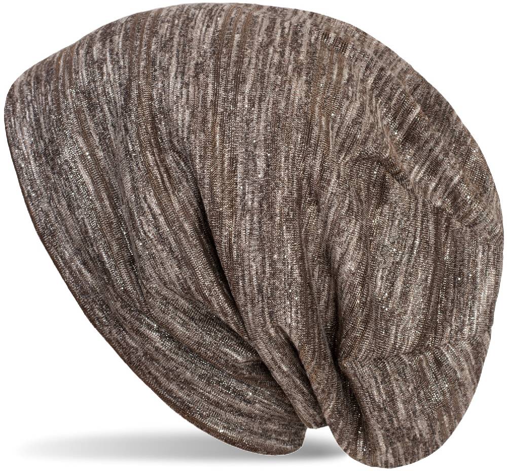 Stylebreaker Loop und Beanie Set mit Glitzerfaden und kleinen Pailletten Fabrikladen