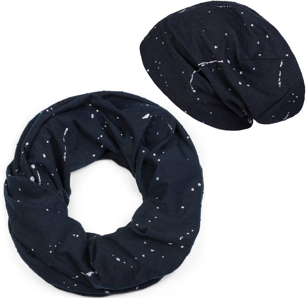 Stylebreaker Loop und Beanie Set mit Falten und All Over Farbkleckse Begrenzt auf 3 Tage