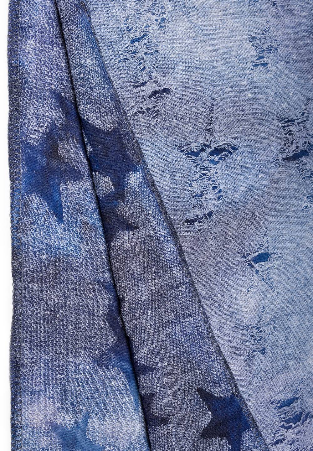 Stylebreaker Loop Schal Destroyed Denim Sterne Online