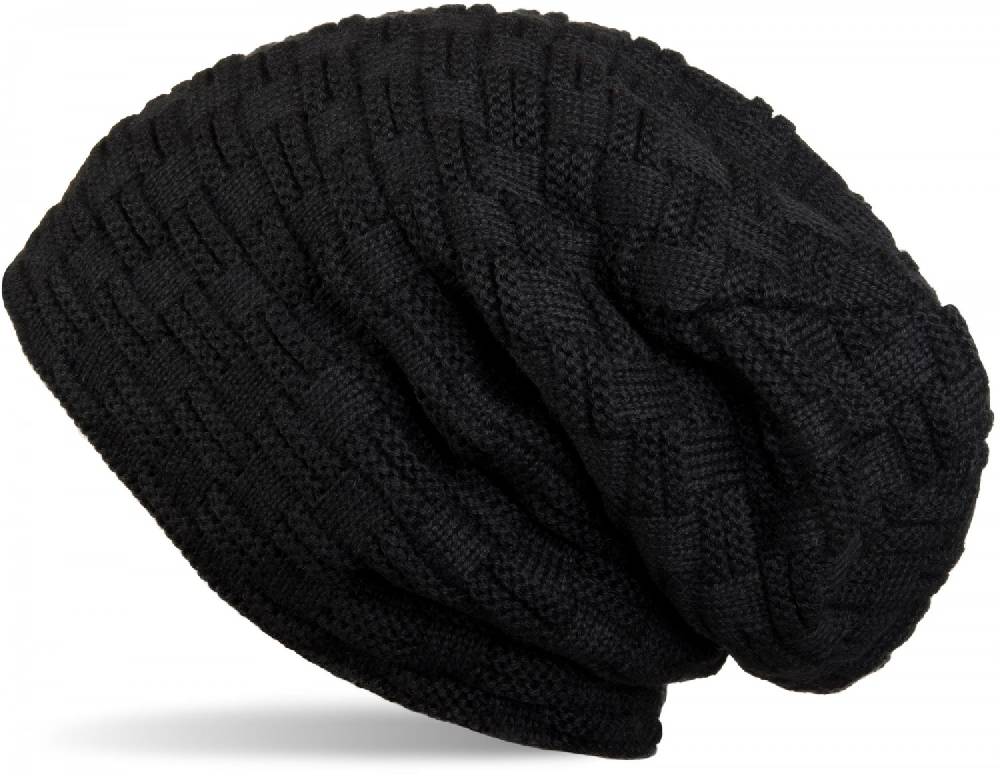 Stylebreaker Feinstrick Beanie mit Flecht Muster und Teddyfleece Schlussverkauf